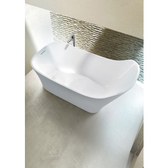 Clearwater baignoire ergonomique en îlot nebbia 160x80 cm xtremstone