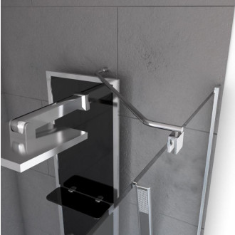 Barre de fixation d’angle pour douche à l’italienne - FREEDOM 2 ANGLE  Aurlane - FAC252