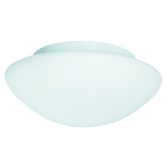 Plafonnier 28cm blanc, verre opale