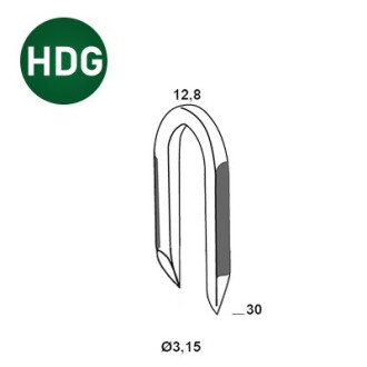 Crampillons bd 3,15x30 D HDG - Boite de 1500 pièces - BDCR3230D6