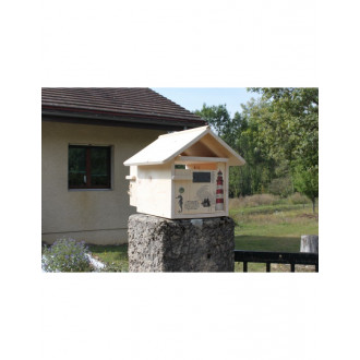 Boîte aux lettres en bois créastuce : nautilus (2 portes)