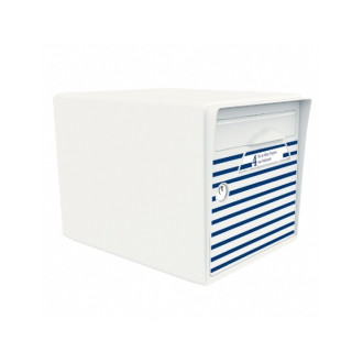 Boite aux lettres signée 1 porte : blanche + porte "bord de mer"-sgsbl-bdm