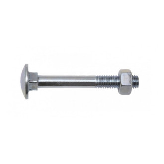Boulon VISWOOD Tête ronde collet caré - AZ 4.8 - Ø6 x 80 mm - Boite de 100 - 5016080