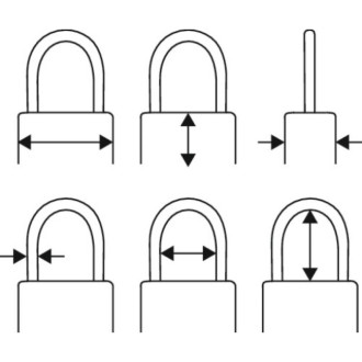 Cadenas à code corps zamak anse acier cémenté type 155/40