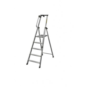 Escabeau aluminium avec rampe 5 marches, CENT270205