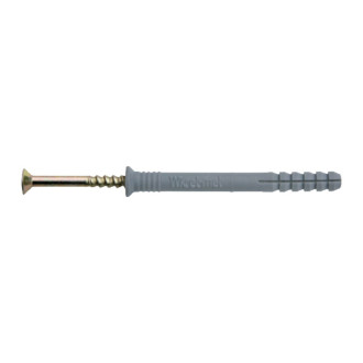 Boite de 100 chevilles à frapper à collerette fraisée Ø5mm avec vis zinguée longueur 35mm NHS 5-35 TF ALSAFIX CF05035
