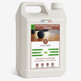 Cire parquet et meuble CPM800 - Cire incolore pour bois AnovaBois - Conditionnement au choix