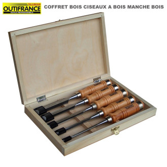 Coffret Ciseaux A Bois Manche Bois