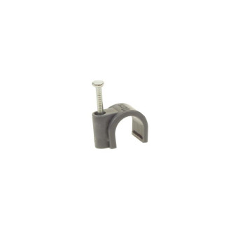 Clip De Fixation Rond, Gris, 8Mm (100Pcs/Boîte)