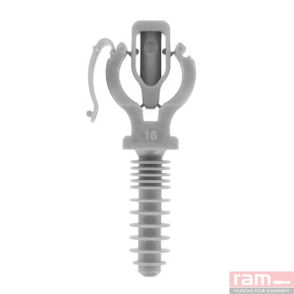 Sachet 10 clipeo gris simple 20mm pour tubes IRL