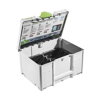 Coffret avec calage pour abrasifs festool systainer³ sys-stf d 150 4s