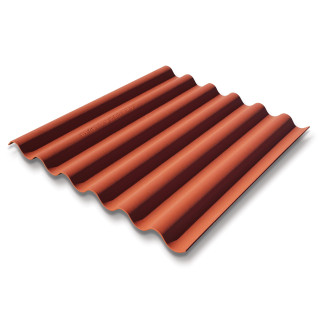 Plaque ondulée 6 ondes Coloronde FR® égoût 1 coin coupé (à l'unité) Eternit