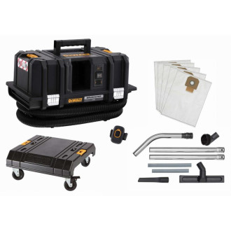 Aspirateur tstak xr flexvolt 54v brushless eau et poussières classe m + accessoires dewalt - dcv586mk-xj