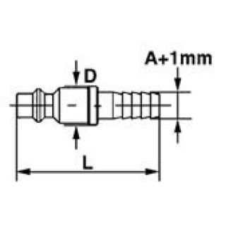 Embout pour tuyau 8 G 1/4 - T024002