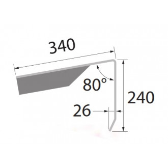 Rive frontale teinte naturelle Eternit