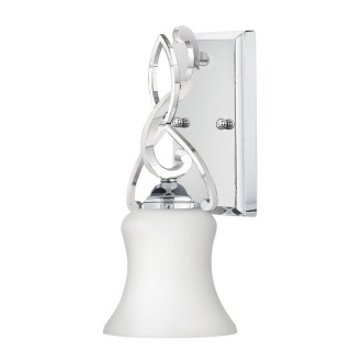 Applique brooke, chrome poli et verre opale, 1 ampoule