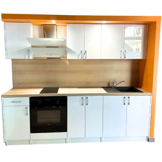 Cuisineandcie - cuisine complète eco blanc brillant 240 cm