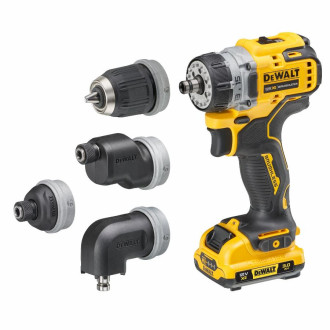 Perceuse visseuse à têtes multiples xr 12v 3ah li-ion brushless dewalt - dcd703l2t-qw