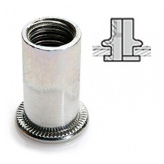 Écrous M5 A Sertir Acier Avec Tête Plate Écrous M5 A Sertir Acier Avec Tête Plate