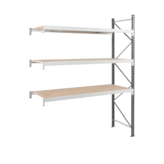 Rayonnages mi-lourd MANORGA EPSIVOLH.3000 x L.1500Prof.800 mm - Suivant - 4 niveaux - ZRRAYOSLD301580S1