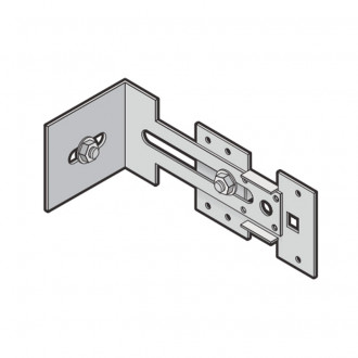Equerre avec coulisse en acier galvanisé réglable (x 50)