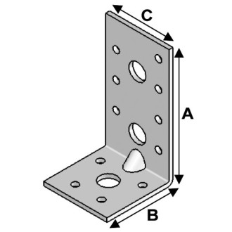 Equerre renforcée 90x50x50x3,0 Alsafix - ER09050530