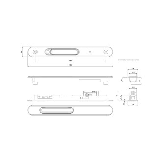Fermeture encastrée à crochet la croisée ds silene noir ral9005  ds6795013