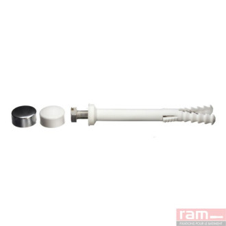 Fixation WC et bidet 6x60 - Cheville longue et cabochon clipsé - 14586
