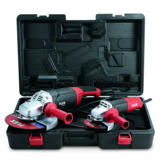 Lot meuleuse duo l2200 ø230 + l1001 ø125 flex livrées en coffret - 492310