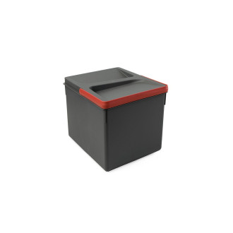 Bac de tri sélectif pour tiroirs de cuisine Recycle Hauteur 216mm, 1x12litres, Plastique gris anthracite