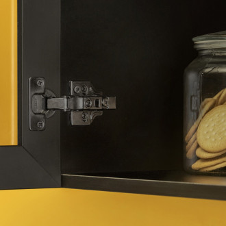 Emuca Lot de 20 charnières droites X91N avec embases à visser, Hauteur 0, Acier, Titane