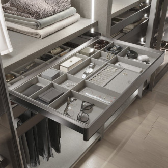 Tiroir organisateur pour armoires et dressings Quartz - Dimensions aux choix