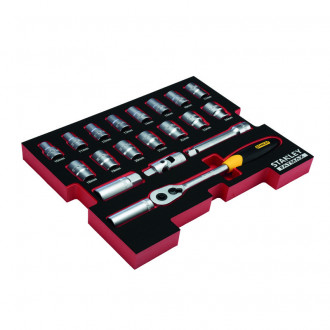 Inserts stanley fatmax tstak iv - jeu de douilles 1/2 - 20 pièces - fmht0-74297