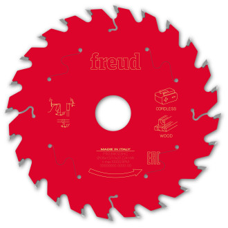 Lame pour scie circulaire portative sans fil freud - ø120 1,65/1,2 al20 z24 ba 20° - f03fs10043 -fr02w003hc