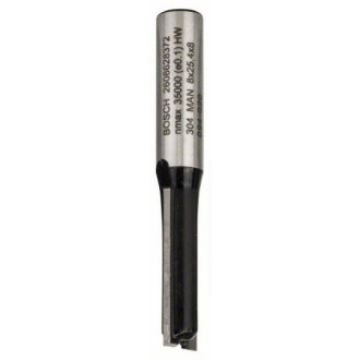 Fraise à rainurer, droit à queue rallongée, à 2 tranchants, carbure Ø queue 8mm - Ø (D) 8mm - Longueur 56.0mm - BOSCH - 2608628372