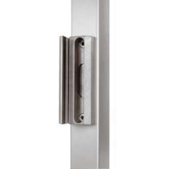 Gâche pour serrure de portail lakq 40, profil carré à partir de 40 mm, coloris aluminium