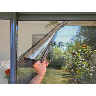 Film Miroir Sans Tain Argent Moyen – Discrétion & Élégance - largeur & longueur au choix