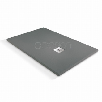 Receveur de douche à l'italienne O'Design Solidstone - 80 x 80 - Gris basalte - Alicante