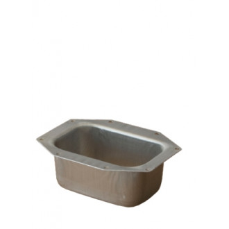 Moignon rectangulaire 60x80 mm pour gouttière aluminium corniche moulurée