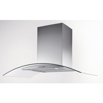 Sogelux hotte murale hct93xf 90cm inox et verre galbé