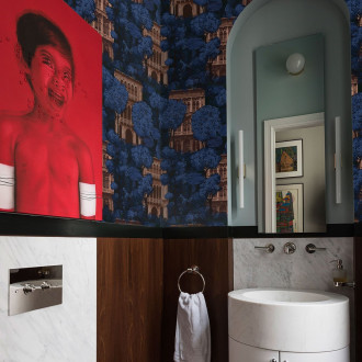 Papier peint architecture romaine - PALAZZO BLUE++