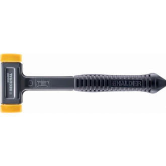 Maillet secural - plus, tête et manche incassables fabriqués dans une seule et même pièce d'acier, embouts rectangulaires, avec extrémité de la poignée spéciale - l=30 mm / b=40 mm - 3380.140