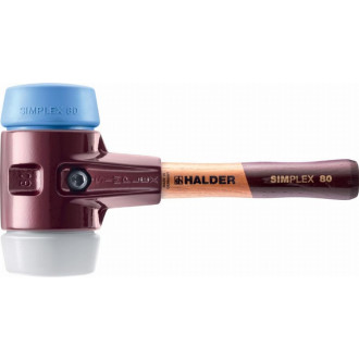 Maillet halder simplex tpe souple/ superplastique avec boîtier en fonte malléable et manche en bois de haute qualité - d=80 mm - manche extra-court - 3017.082