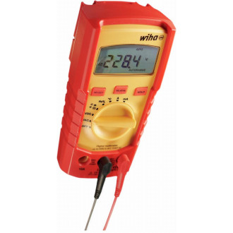 Multimètre numérique wiha jusqu'à 600v ac cat. Iv + 2 piles aaa incluses - 45218
