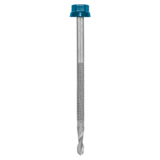 Vis autoperceuse ETANCO Zacrospiral - Ø 6.3x150 mm - Tête hexagonale 12 - Sachet de 100 - Ral 8012 - 551940054
