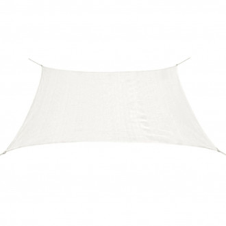 Voile d'ombrage PEHD Rectangulaire 4 x 6 m Blanc