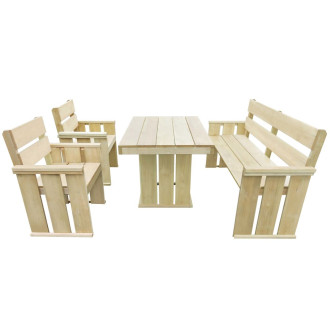 Vidaxl meuble d'extérieur 4 pcs 110 x 75 x 74 cm bois de pin imprégné