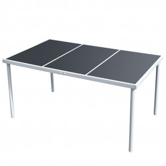 Vidaxl table de salle à manger d'extérieur 150 x 90 x 74 cm noir