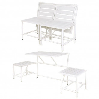 Esschert design banc de jardin blanc magique  bl064