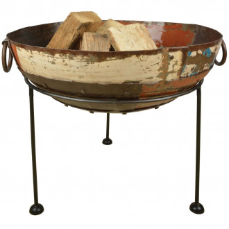 Esschert design bol à feu métal recyclé métal m ff276